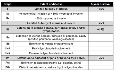 endometrial cancer stage 4 b prognosis